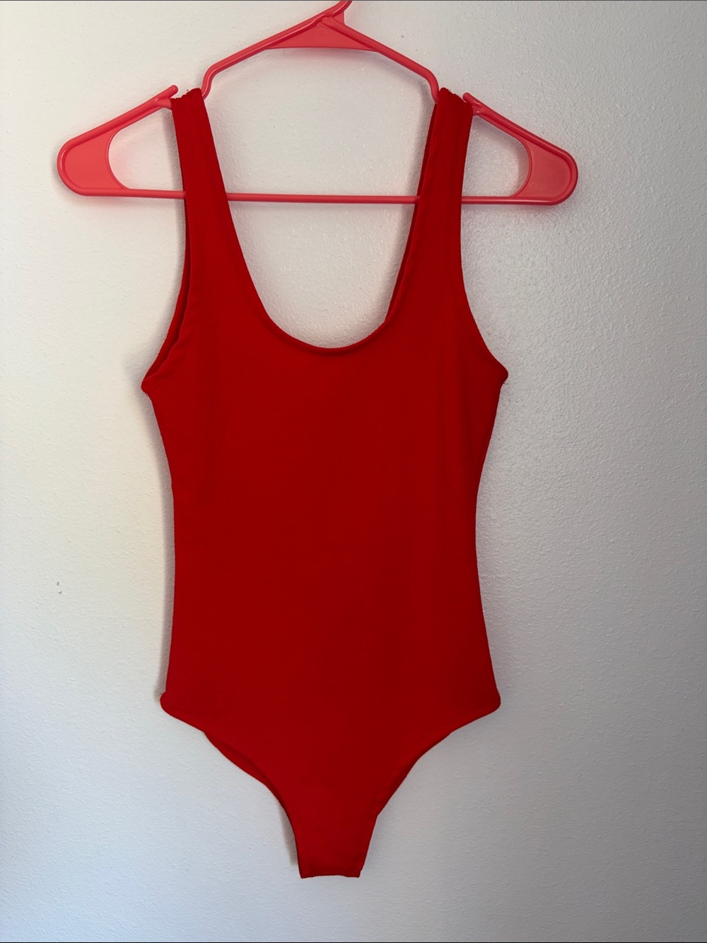 Zara Red Scoop Neck Bodysuit